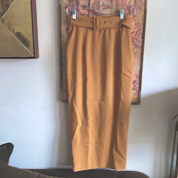 NWT NAKED WARDROBE HIGH RISE BODYCON MIDI SKIRT M - Picture 2 of 13